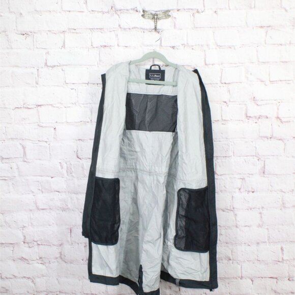 LL Bean Meridian Rain Coat Full Zip Nylon Black Size XXS - Picture 11 of 12